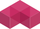 A 3 cube tetris block in a minimal L shape, pointing upwards.